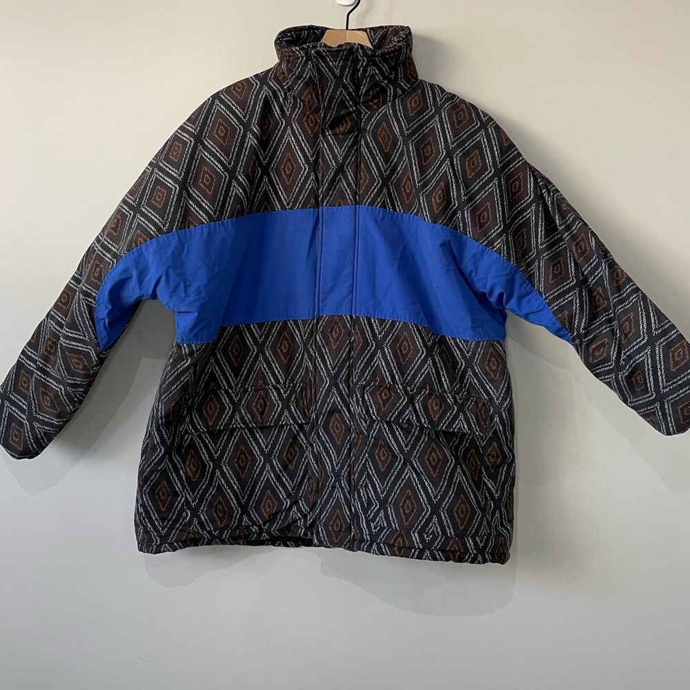 Zara Men aztec print puffer jacket